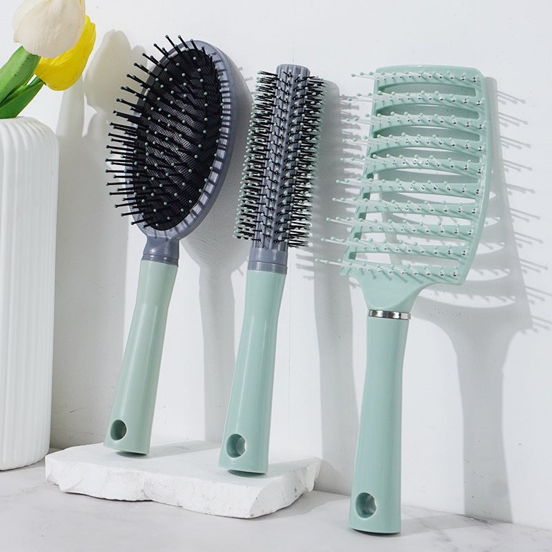 Big Bay Comb Hair Root Fluffy High Cranial Top Air Cushion Massage Anti-Static Bag Styling Rolled Chop Long Roll Artifact Hollow Comb - Image 3